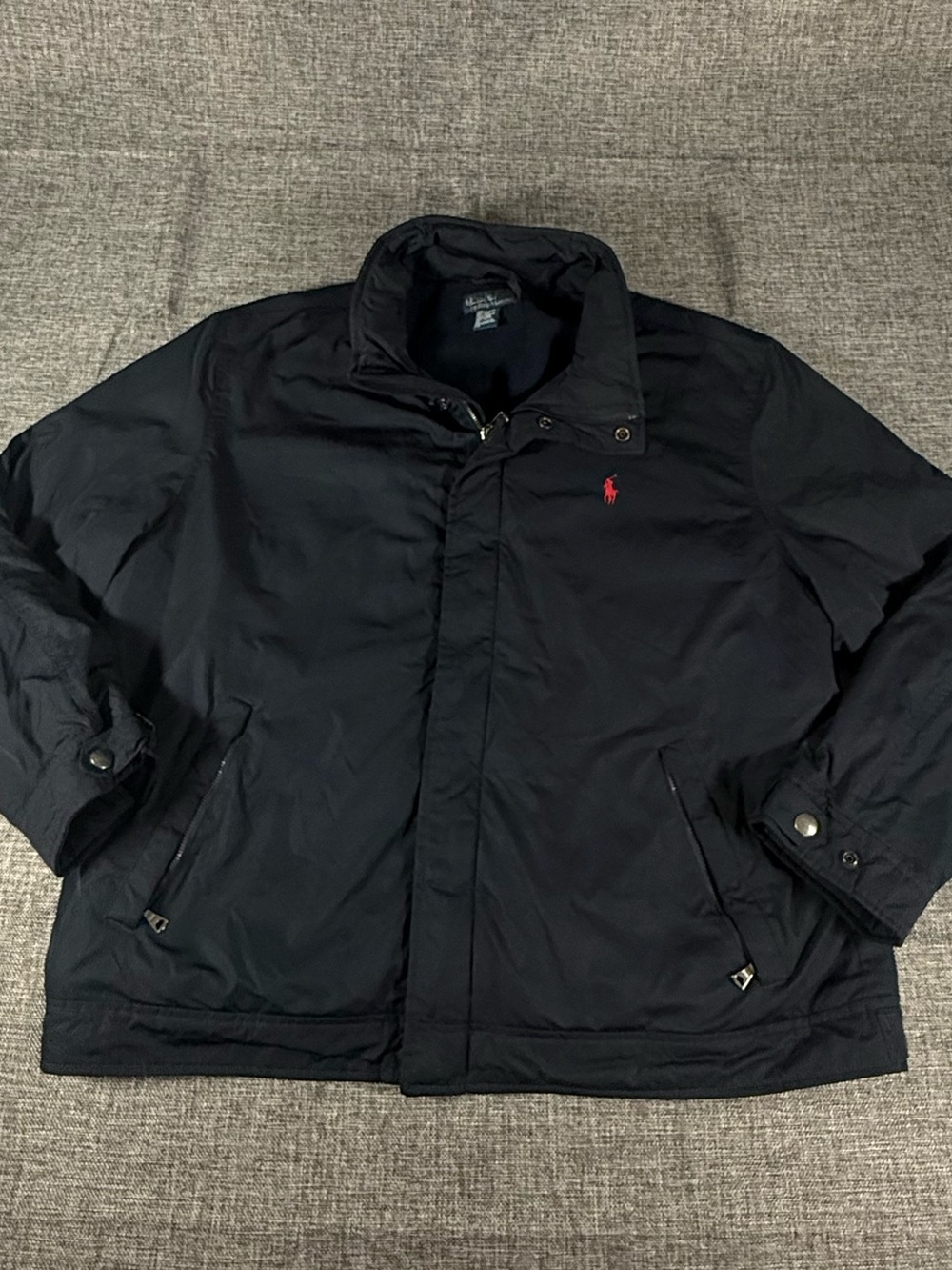 Polo by Ralph Lauren Men’s Navy Blue Jacket with Red Pony